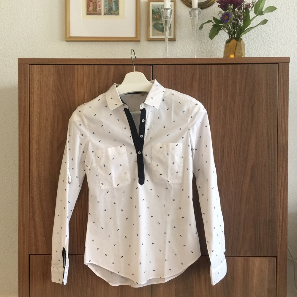 Zara pop over blouse
